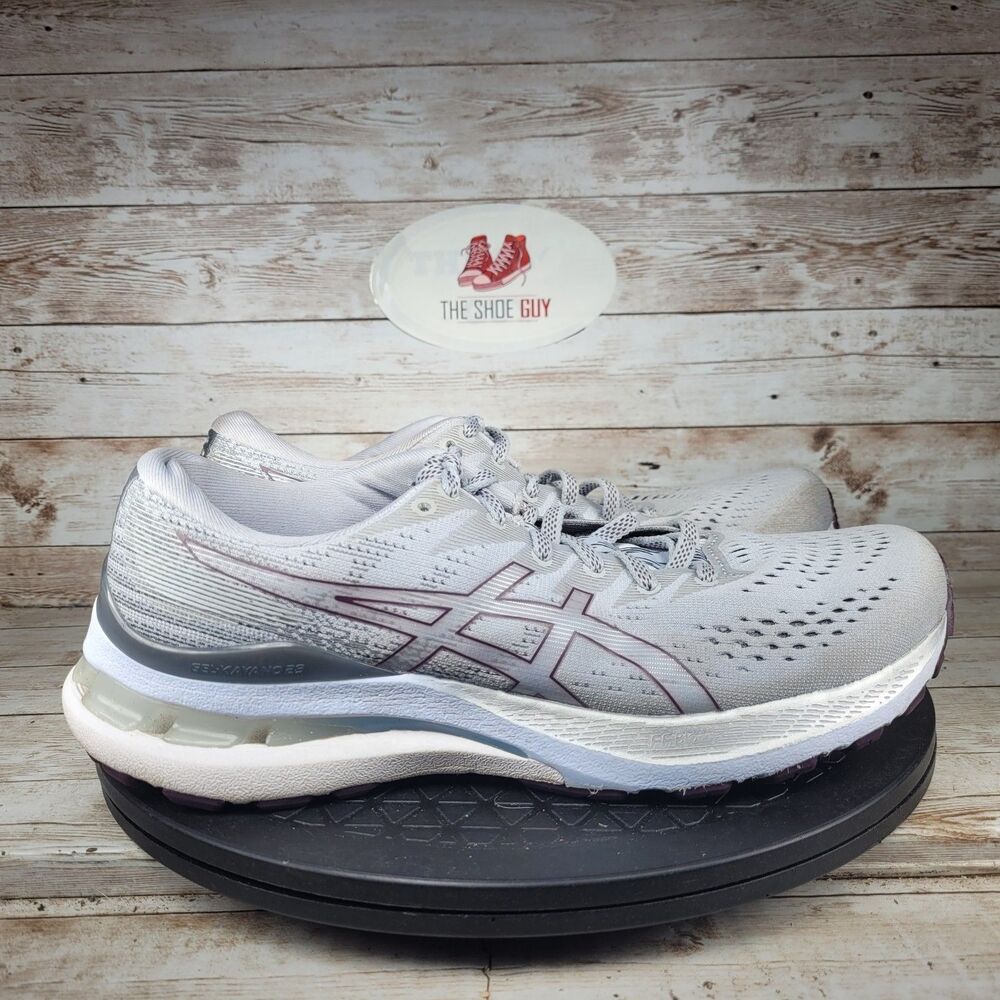 Asics Gel Kayano 28 Women's Size 8.5 Grey Deep Plum Athletic Running Shoes